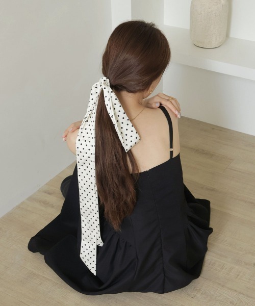 セール】ドット ロング チョーカー / タイスカーフ（チョーカー