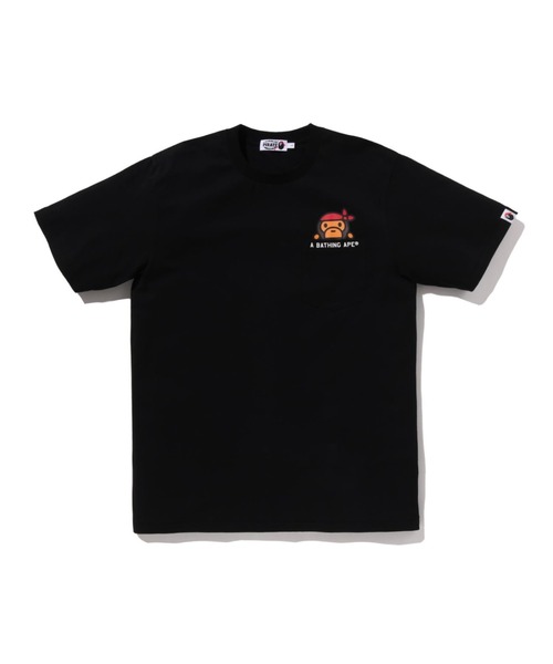 A BATHING APE(アベイシングエイプ)の「PIRATE MILO POCKET TEE(Tシャツ/カットソー・メンズ・ブラック/ホワイト/ブラウン・XX-LARGE/SMALL/MEDIUM/X-LARGE/LARGE)」の3枚目の写真
