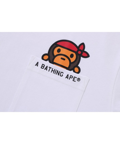 A BATHING APE(アベイシングエイプ)の「PIRATE MILO POCKET TEE(Tシャツ/カットソー・メンズ・ブラック/ホワイト/ブラウン・XX-LARGE/SMALL/MEDIUM/X-LARGE/LARGE)」の7枚目の写真
