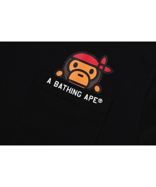 A BATHING APE(アベイシングエイプ)の「PIRATE MILO POCKET TEE(Tシャツ/カットソー・メンズ・ブラック/ホワイト/ブラウン・XX-LARGE/SMALL/MEDIUM/X-LARGE/LARGE)」の8枚目の写真
