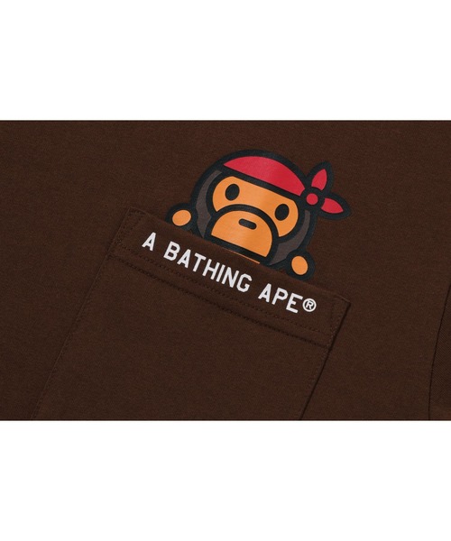 A BATHING APE(アベイシングエイプ)の「PIRATE MILO POCKET TEE(Tシャツ/カットソー・メンズ・ブラック/ホワイト/ブラウン・XX-LARGE/SMALL/MEDIUM/X-LARGE/LARGE)」の9枚目の写真