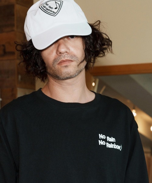 No Rain No Rainbow(ノーレインノーレインボー)の「mlt5393-logo printed long sleeve T-shirt ロングスリーブカットソー(NR25W-28)(Tシャツ/カットソー・メンズ・ホワイト/ブラック/ネイビー・S/M/L/XL)」の16枚目の写真