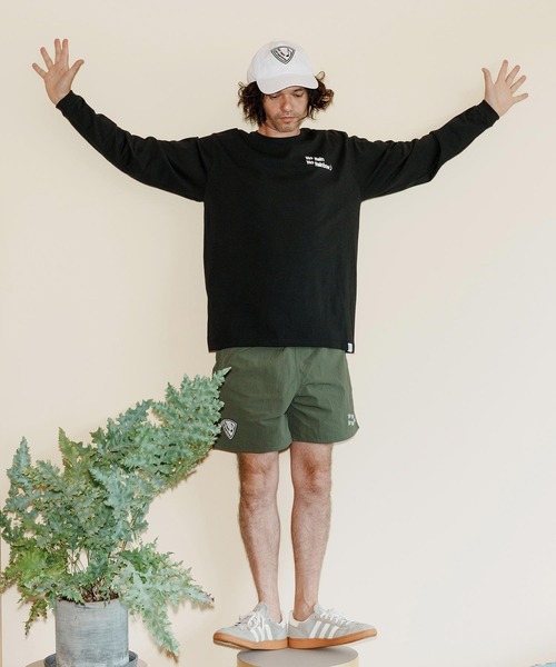 No Rain No Rainbow(ノーレインノーレインボー)の「mlt5393-logo printed long sleeve T-shirt ロングスリーブカットソー(NR25W-28)(Tシャツ/カットソー・メンズ・ホワイト/ブラック/ネイビー・S/M/L/XL)」の20枚目の写真