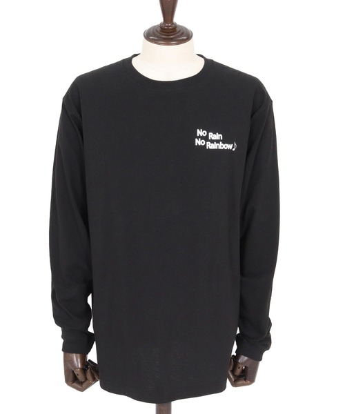 No Rain No Rainbow(ノーレインノーレインボー)の「mlt5393-logo printed long sleeve T-shirt ロングスリーブカットソー(NR25W-28)(Tシャツ/カットソー・メンズ・ホワイト/ブラック/ネイビー・S/M/L/XL)」の22枚目の写真
