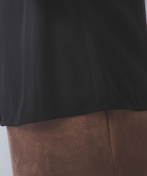 NARACAMICIE（ナラカミーチェ）の「【NARACAMICIE】無地ジョーゼットラッフルボウタイ長袖ブラウス（シャツ/ブラウス・レディース・レッド/ブラック/ネイビー・M/L/S）」の19枚目の写真