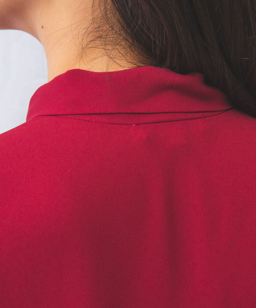 NARACAMICIE（ナラカミーチェ）の「【NARACAMICIE】無地ジョーゼットラッフルボウタイ長袖ブラウス（シャツ/ブラウス・レディース・レッド/ブラック/ネイビー・M/L/S）」の12枚目の写真