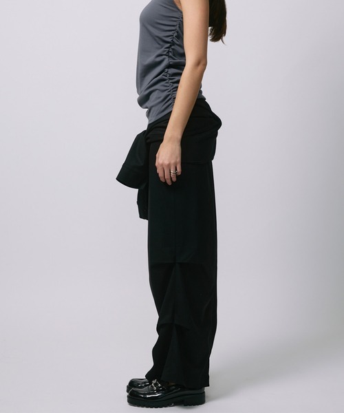 led.tokyo（レッドトウキョウ）の「【led.tokyo】DRAPE LONG SKIRT/ドレープロングスカート（スカート・レディース・ブラック/チェック・FREE）」の8枚目の写真