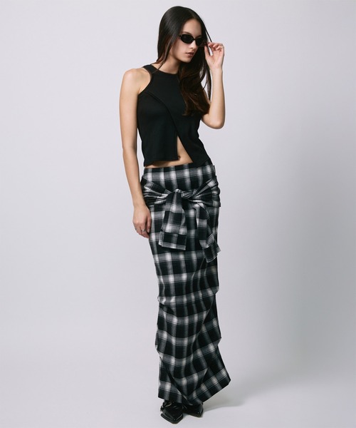 セール】【led.tokyo】DRAPE LONG SKIRT/ドレープロングスカート