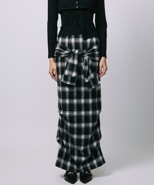 セール】【led.tokyo】DRAPE LONG SKIRT/ドレープロングスカート