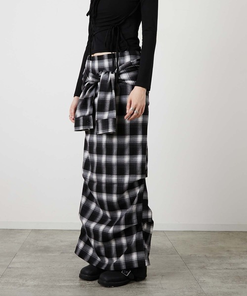 セール】【led.tokyo】DRAPE LONG SKIRT/ドレープロングスカート