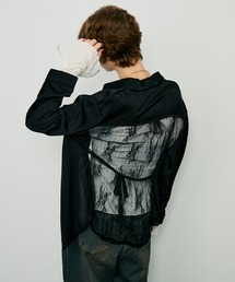 バック」に該当するシャツ/ブラウス（リボン / サテン