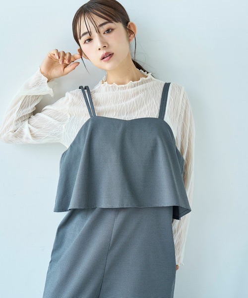 セール】フリルデザイン オールインワン【588099】（サロペット