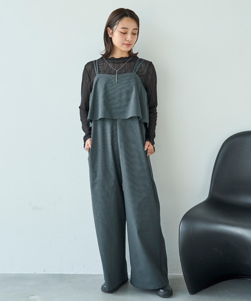 フリルデザイン オールインワン【588099】（サロペット/オーバーオール