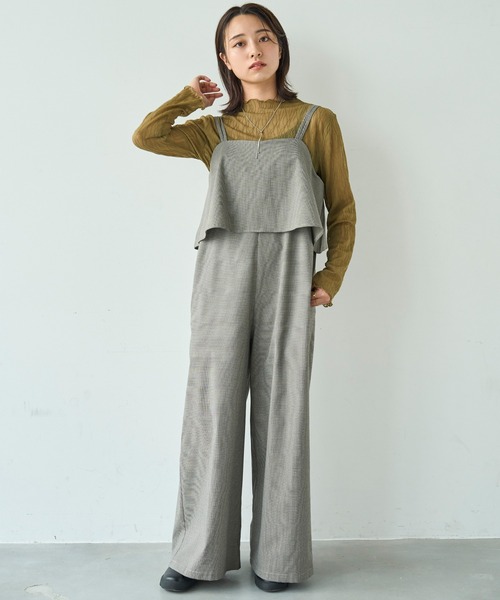 サロペット・オーバーオール・オールインワン Morpho embroidery overalls 1 (Ivory) Morpho embroidery overalls (Ivory)