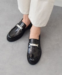 【INTER-CHAUSSURES】ラウンドトウメタルベルトローファー(I51613)