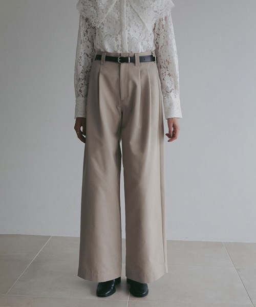 MANOF(マノフ)の「2TUCK CHINO PANTS(チノパンツ・レディース・ベージュ/ミント/ブラック・S/M)」の11枚目の写真