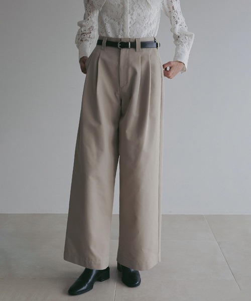 MANOF(マノフ)の「2TUCK CHINO PANTS(チノパンツ・レディース・ベージュ/ミント/ブラック・S/M)」の12枚目の写真