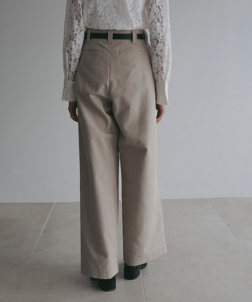 MANOF(マノフ)の「2TUCK CHINO PANTS(チノパンツ・レディース・ベージュ/ミント/ブラック・S/M)」の15枚目の写真