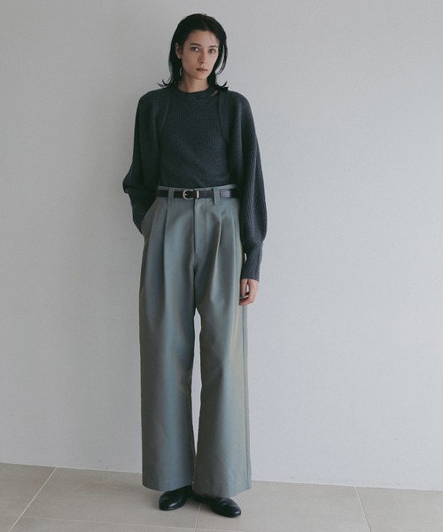 MANOF(マノフ)の「2TUCK CHINO PANTS(チノパンツ・レディース・ベージュ/ミント/ブラック・S/M)」の10枚目の写真