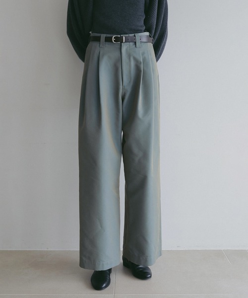MANOF(マノフ)の「2TUCK CHINO PANTS(チノパンツ・レディース・ベージュ/ミント/ブラック・S/M)」の4枚目の写真