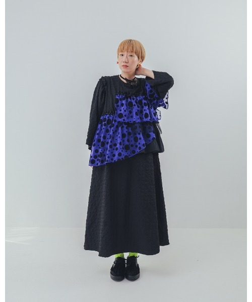 unica(ユニカ)の「シャワードットレイヤードワンピース(ワンピース・レディース・オフホワイト/ブルー・F)」の9枚目の写真