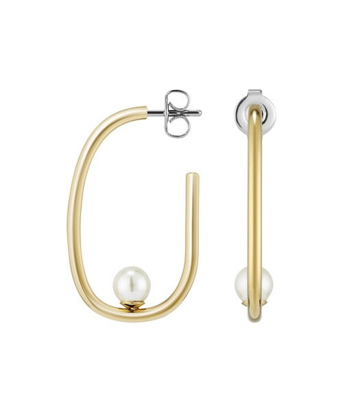 OLIVIA BURTON(オリビアバートン)の「「OLIVIA BURTON/オリビアバートン」クラシック - パール&ビーズ パール ゴールド フープ ピアス(ピアス(両耳用)・レディース・ゴールド・ONE SIZE)」の6枚目の写真