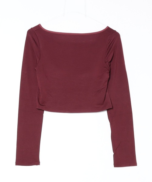 セール】determ/ デターム/Collagen Piping Detail Open-Back Top（T