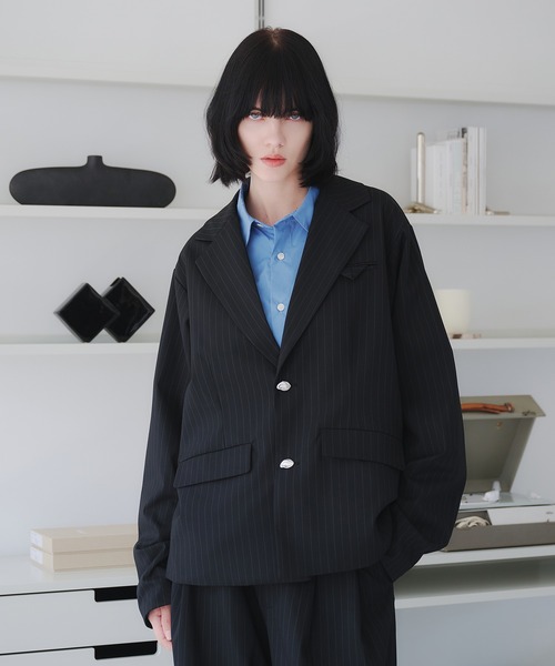 SINGLE-BREASTED DESIGN TAILORED JACKET/シングルブレストデザイン