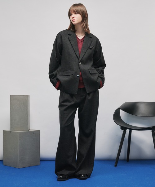 SINGLE-BREASTED DESIGN TAILORED JACKET/シングルブレストデザイン