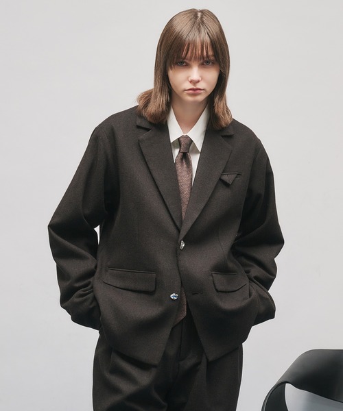 SINGLE-BREASTED DESIGN TAILORED JACKET/シングルブレストデザイン