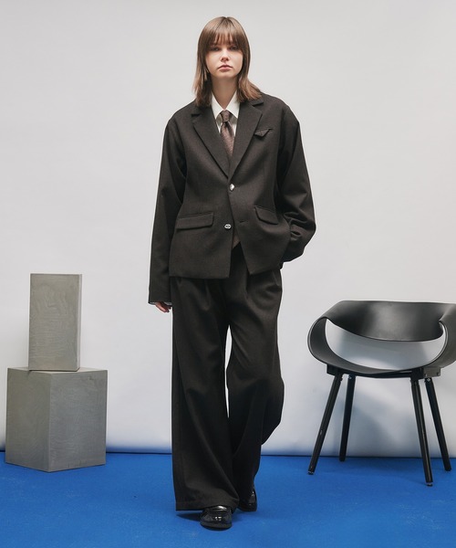 SINGLE-BREASTED DESIGN TAILORED JACKET/シングルブレストデザイン