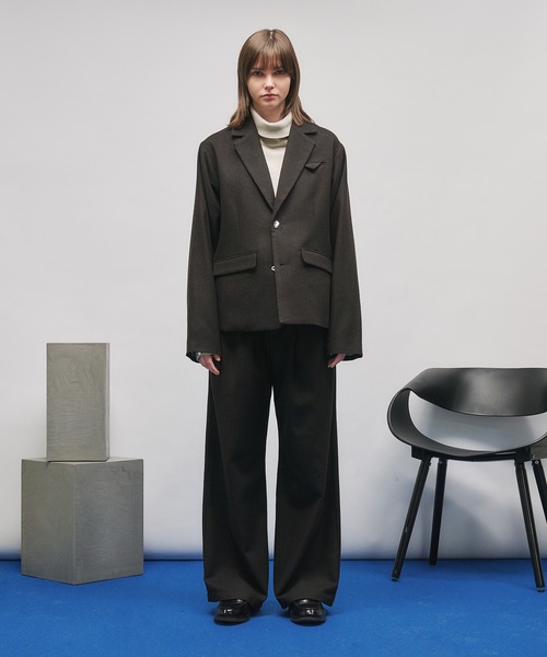 セール】SINGLE-BREASTED DESIGN TAILORED JACKET/シングルブレスト