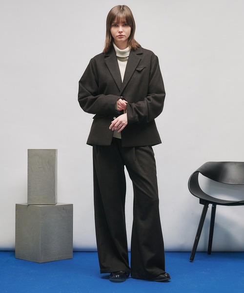 SINGLE-BREASTED DESIGN TAILORED JACKET/シングルブレストデザイン