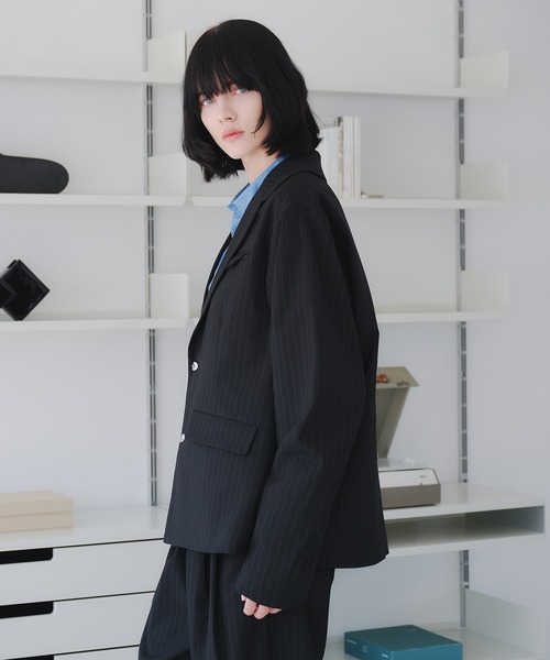 selle glant（セレグランテ）の「SINGLE-BREASTED DESIGN TAILORED JACKET/シングルブレストデザインテーラードジャケット【SET-UP着用可】（テーラードジャケット・メンズ・ブラック系/ブラック/グレー/ダークブラウン系/ブラック系1/ブラック系2・SMALL/MEDIUM/LARGE）」の10枚目の写真