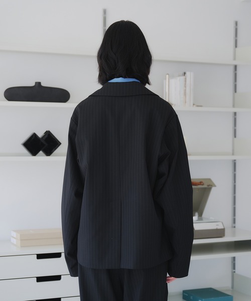 selle glant（セレグランテ）の「SINGLE-BREASTED DESIGN TAILORED JACKET/シングルブレストデザインテーラードジャケット【SET-UP着用可】（テーラードジャケット・メンズ・ブラック系/ブラック/グレー/ダークブラウン系/ブラック系1/ブラック系2・SMALL/MEDIUM/LARGE）」の9枚目の写真