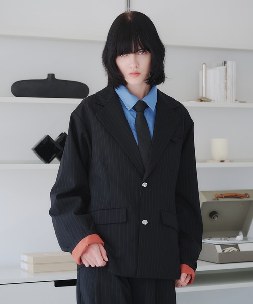 SINGLE-BREASTED DESIGN TAILORED JACKET/シングルブレスト