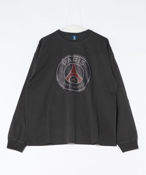 PARIS SAINT-GERMAIN（パリサンジェルマン）の「Paris Saint-Germain ピグメントロングスリーブTシャツ（Tシャツ/カットソー・レディース・スミクロ/ブラック系その他・M/L/XL）」の4枚目の写真