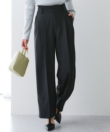7days Life Styling | 【みさとさんコラボ】センタープレスタックワイドパンツ（しわになりにくい・UVカット）＜大きいサイズ有＞(スラックス)