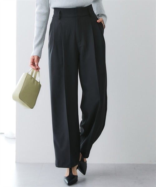 みさとさんコラボ】センタープレスタックワイドパンツ（しわになり