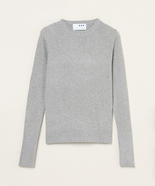 three dots(スリードッツ)の「【ラメニット】ルレックスセーター リブニットTEE(ニット/セーター・レディース・ベージュ/グレー/ブラック・SMALL/MEDIUM)」の14枚目の写真