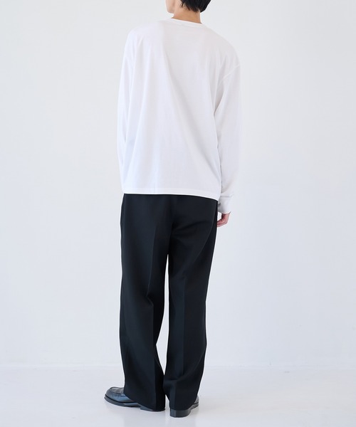 ATTACHMENT（アタッチメント）の「【ATTACHMENT/アタッチメント】COTTON DOUBLE FACE OVERSIZED L/S TEE（Tシャツ/カットソー・メンズ・ブラック/チャコールグレー/ホワイト・2/3）」の4枚目の写真
