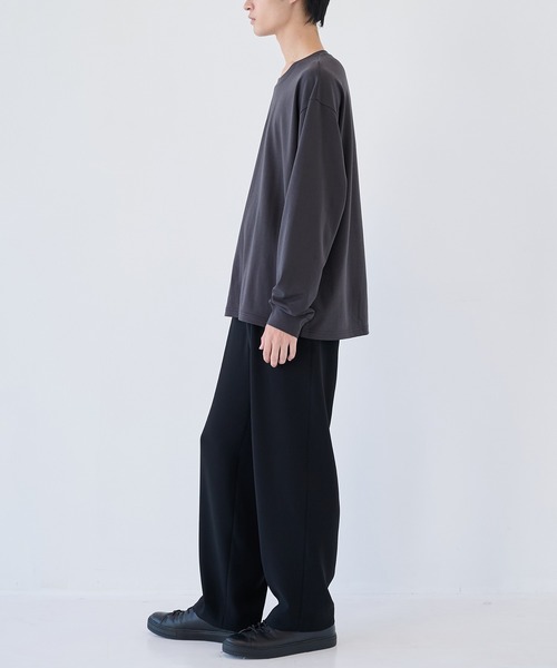 ATTACHMENT（アタッチメント）の「【ATTACHMENT/アタッチメント】COTTON DOUBLE FACE OVERSIZED L/S TEE（Tシャツ/カットソー・メンズ・ブラック/チャコールグレー/ホワイト・2/3）」の12枚目の写真