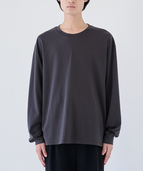 ATTACHMENT（アタッチメント）の「【ATTACHMENT/アタッチメント】COTTON DOUBLE FACE OVERSIZED L/S TEE（Tシャツ/カットソー・メンズ・ブラック/チャコールグレー/ホワイト・2/3）」の10枚目の写真