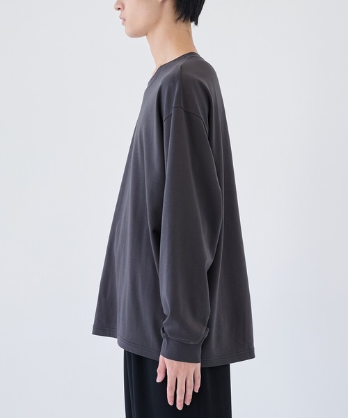 ATTACHMENT（アタッチメント）の「【ATTACHMENT/アタッチメント】COTTON DOUBLE FACE OVERSIZED L/S TEE（Tシャツ/カットソー・メンズ・ブラック/チャコールグレー/ホワイト・2/3）」の9枚目の写真