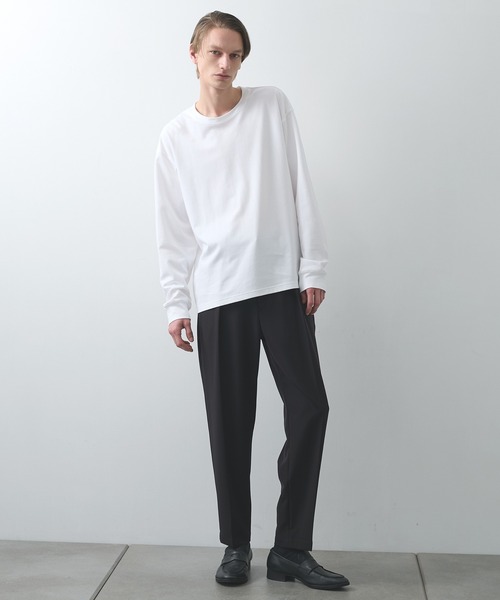 ATTACHMENT アタッチメント 長袖カットソー ATTACHMENT/アタッチメント】COTTON DOUBLE FACE OVERSIZED L/S TEE（T