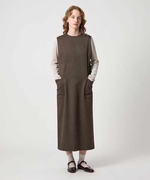 Steven Alan（スティーブンアラン）の「＜Steven Alan＞ノースリーブ ワンピース（ワンピース・レディース・ダークブラウン/ブラック・M/S）」の7枚目の写真