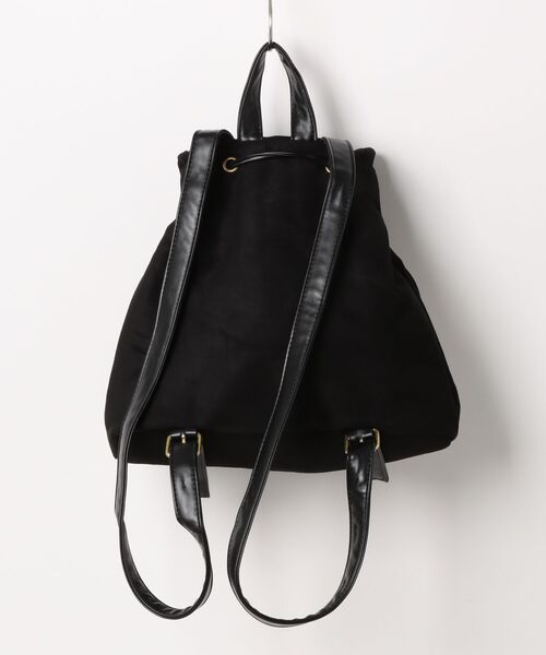 ammy.（エイミードット）の「【 ammy. / エイミードット 】  スエード調 レトロ フラップ リュック（バックパック/リュック・レディース・ブラウン/ブラック・FREE）」の3枚目の写真