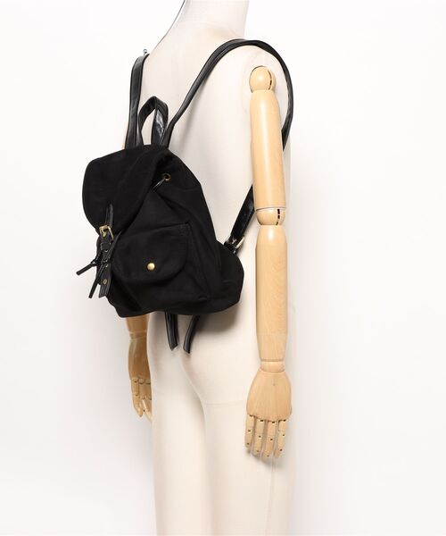 ammy.（エイミードット）の「【 ammy. / エイミードット 】  スエード調 レトロ フラップ リュック（バックパック/リュック・レディース・ブラウン/ブラック・FREE）」の6枚目の写真