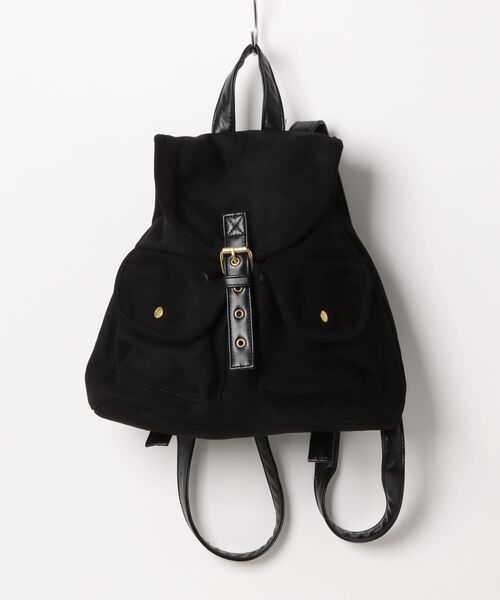 ammy.（エイミードット）の「【 ammy. / エイミードット 】  スエード調 レトロ フラップ リュック（バックパック/リュック・レディース・ブラウン/ブラック・FREE）」の8枚目の写真