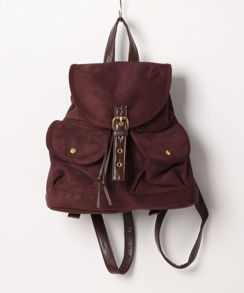 ammy.（エイミードット）の「【 ammy. / エイミードット 】  スエード調 レトロ フラップ リュック（バックパック/リュック・レディース・ブラウン/ブラック・FREE）」の9枚目の写真